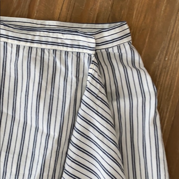 Blue & White Striped ASOS Wrap Midi Skirt. Sz 4. - Picture 3 of 5